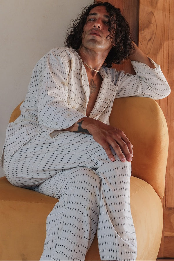 Baik Two-Piece Set, handwoven Javanese Ikat, full-length styling