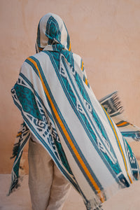 Handwoven Cotton Hooded Poncho Mens | Hayaqi Life